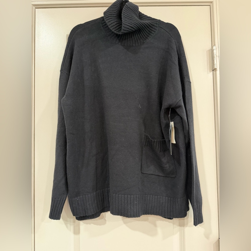 Nordstrom Women's Cowl Neck Sweater/Sweater Dress-Black